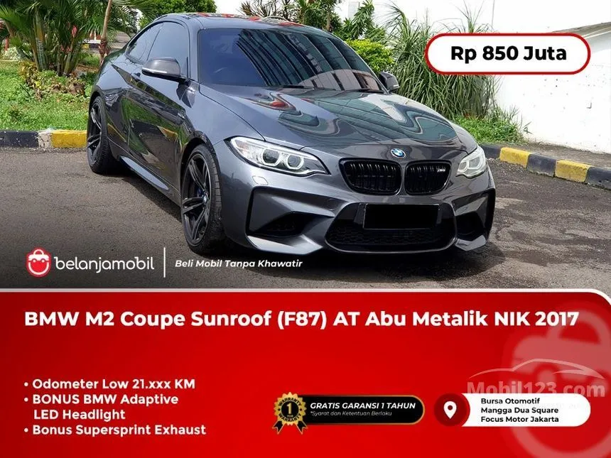 Jual Mobil BMW M2 2017 3.0 di DKI Jakarta Automatic Coupe Abu