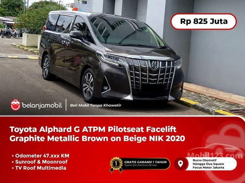 Jual Mobil Toyota Alphard 2020 G 2.5 di Jawa Barat Automatic Van Wagon Hitam Rp 825.000.000