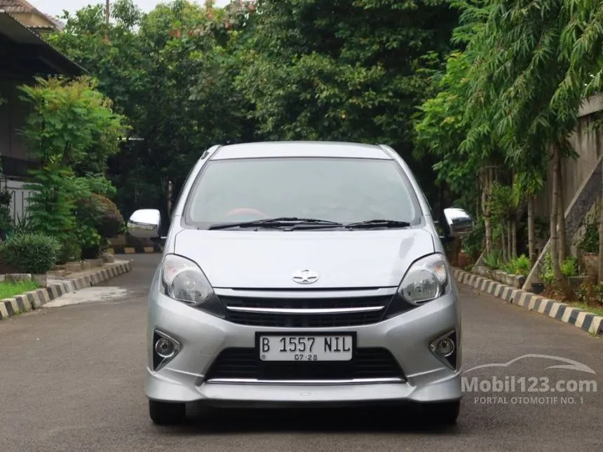 Jual Mobil Toyota Agya 2014 G 1.0 di Banten Manual Hatchback Silver Rp 80.000.000