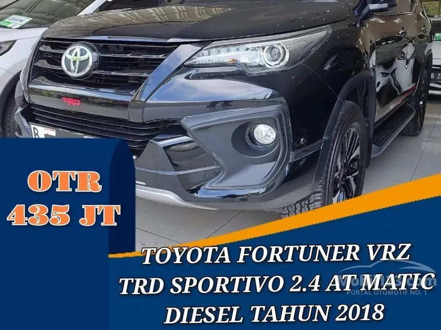 Jual Mobil Toyota Fortuner 2018 TRD 2.4 di Jawa Barat Automatic SUV Hitam Rp 435.000.000