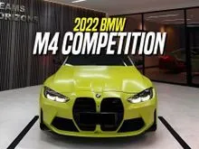 2022 BMW M4 3.0 Competition Coupe Yellow on Blue Kuning New Model M4C Comp