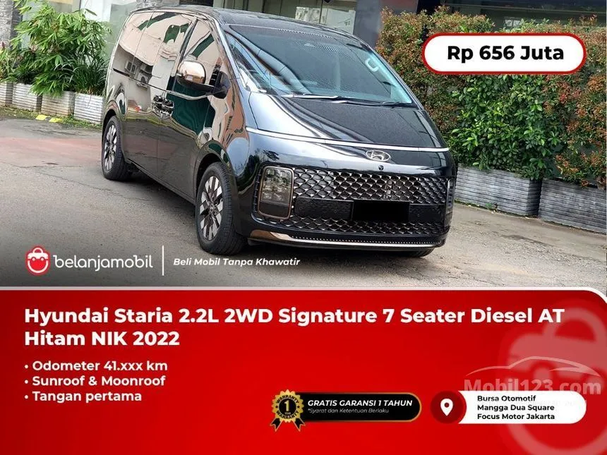 Jual Mobil Hyundai Staria 2022 Signature 7 2.2 di DKI Jakarta Automatic MPV Hitam Rp 656.000.000