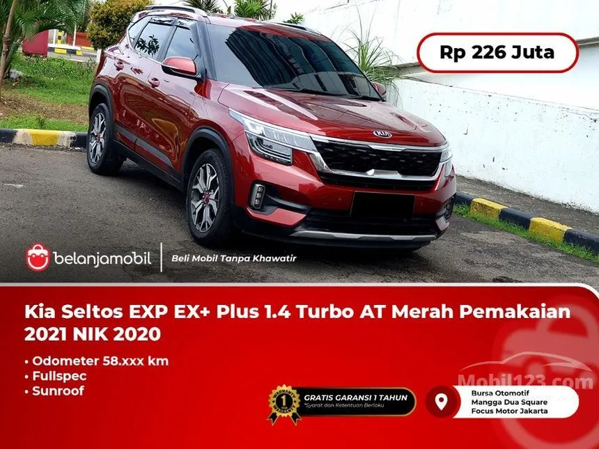 Jual Mobil KIA Seltos 2020 EX+ 1.4 di Jawa Barat Automatic SUV Merah Rp 226.000.000