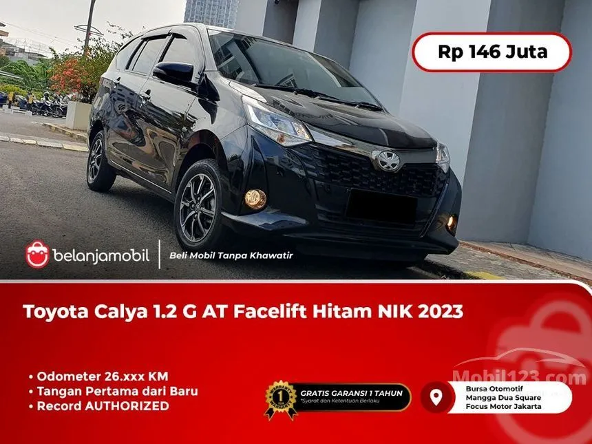 Jual Mobil Toyota Calya 2023 G 1.2 di Jawa Barat Automatic MPV Hitam Rp 146.000.000