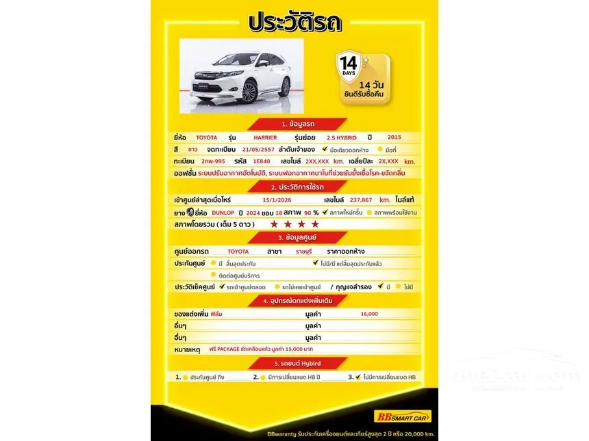 2014 Toyota HARRIER Hybrid Premium Wagon