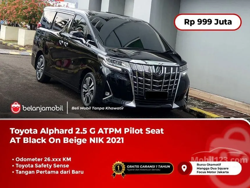 Jual Mobil Toyota Alphard 2021 G 2.5 di DKI Jakarta Automatic MPV Hitam Rp 999.000.000