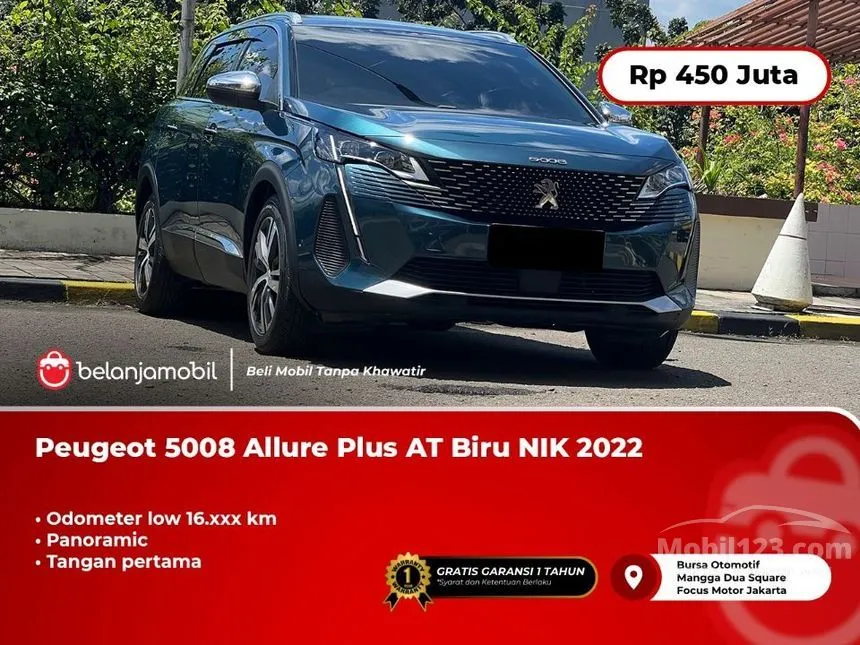 Jual Mobil Peugeot 5008 2022 Allure Plus 1.6 di DKI Jakarta Automatic SUV Biru Rp 450.000.000