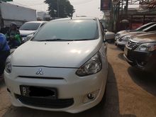 Mitsubishi Mirage 1.2 EXCEED Hatchback Tahun 2012 Warna Putih Istimewa Siap Pakai TDP 9jt saja