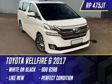 2017 Toyota Vellfire 2.5 G MPV White on Black Putih Velfire
