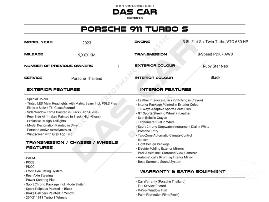 2023 Porsche 911 Turbo S Coupe