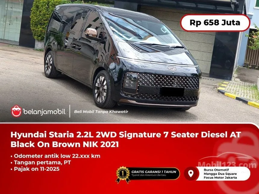 Jual Mobil Hyundai Staria 2021 Signature 7 2.2 di DKI Jakarta Automatic MPV Hitam Rp 658.000.000