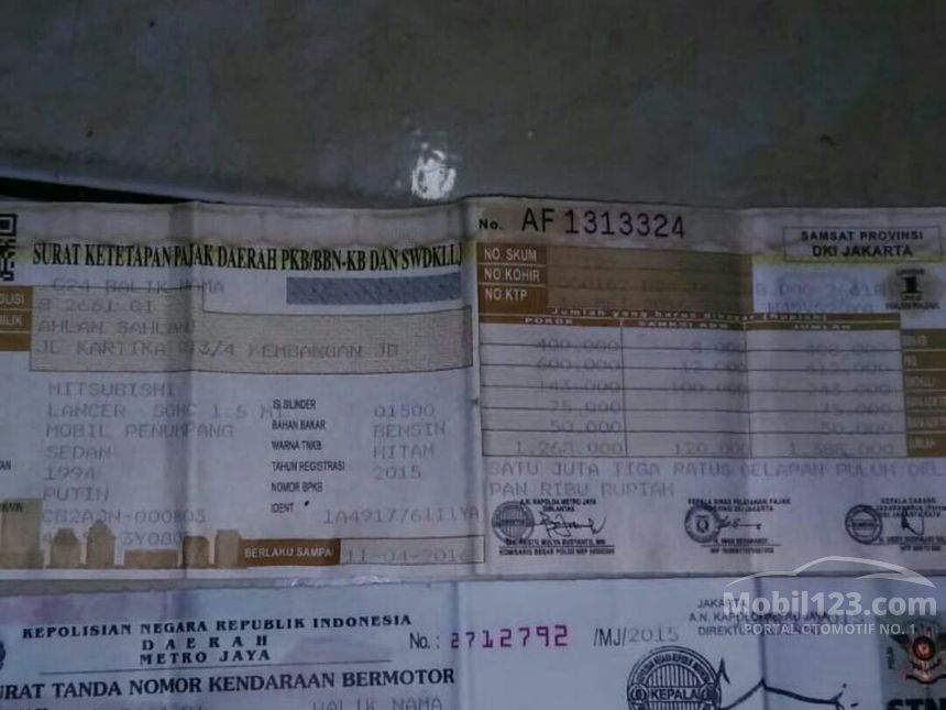 Jual Mobil Mitsubishi Lancer 1994 1.6 di Jawa Barat Manual 
