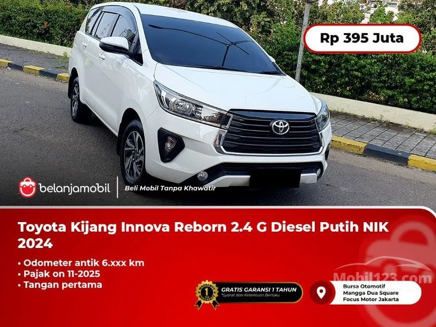 Jual Mobil Toyota Kijang Innova 2024 G 2.4 di Banten Automatic MPV Putih Rp 395.000.000