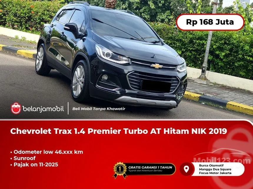 Jual Mobil Chevrolet TRAX 2019 Premier 1.4 di DKI Jakarta Automatic SUV Hitam Rp 168.000.000