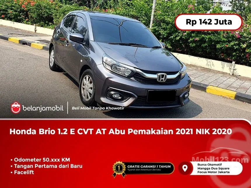 Jual Mobil Honda Brio 2020 Satya E 1.2 di Jawa Barat Automatic Hatchback Abu