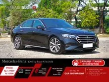 2024 Mercedes-Benz E200 2.0 Avantgarde Sedan (W214) M254 EQ-Boost Black Metallic Odo 4 Rb (ANTIK) HARGA TERENDAH