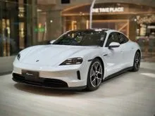 2024 Porsche Taycan 0.0 Performance Battery Sedan White on Race Tex Pepita Black