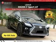 2017 Lexus RX 200t 2.0 F Sport SUV Black 2017/2018 [ LOW KM ]
