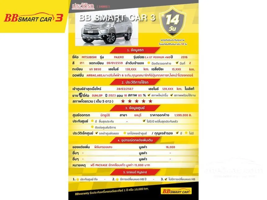 2016 Mitsubishi Pajero Sport GT Premium SUV