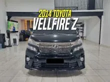 2014 Toyota Vellfire 2.4 Z MPV Model ZG Black on Beige Hitam