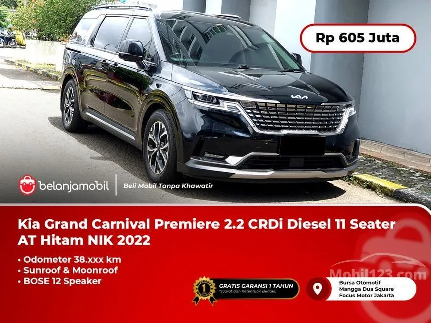 Jual Mobil KIA Grand Carnival 2022 Premiere 11 Seater 2.2 di DKI Jakarta Automatic MPV Hitam Rp 605.000.000