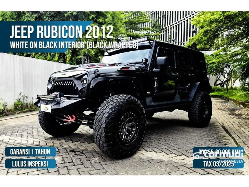 Jual Mobil Jeep Wrangler 2012 Rubicon Unlimited 3.6 di Banten Automatic SUV Hitam Rp 850.000.000
