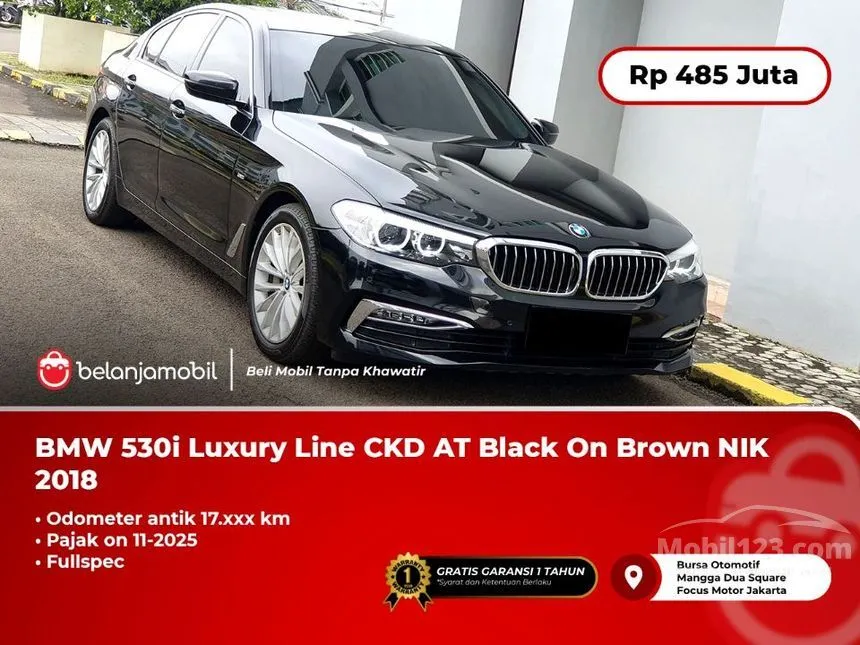 Jual Mobil BMW 530i 2018 Luxury 2.0 di DKI Jakarta Automatic Sedan Hitam Rp 485.000.000