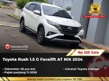 2024 Toyota Rush 1.5 G SUV Facelift AT Putih NIK 2024 [ GARANSI 5TH ]