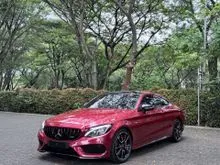 2017 Mercedes-Benz AMG C43 3.0 Coupe Hyacinth Red on Alacantara Black Leather