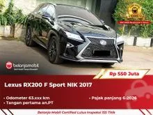 2017 Lexus RX 200t 2.0 F Sport SUV 2017/2018 [ GARANSI 5TH ]