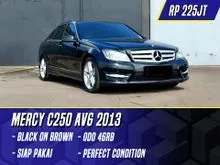 2013 Mercedes-Benz C250 1.8 Sedan Black on Brown Hitam Mercy C 250 AVG Avantgarde
