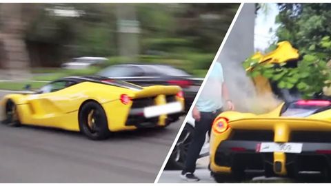 VIDEO: Man In LaFerrari Drives Recklessly Through Neighbourhood, Engine Smokes Up