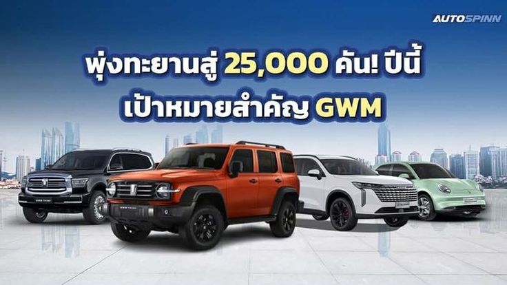 GWM ทะยานต่อ! ปักหมุดเป้าหมาย 25,000 คัน โตแรง 40% พร้อมทัพรถใหม่ 7 รุ่นรวด 
