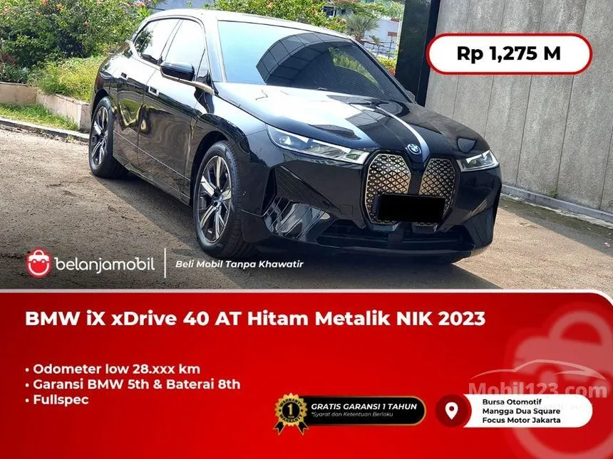 Jual Mobil BMW iX 2023 xDrive40 Sport di DKI Jakarta Automatic SUV Hitam Rp 1.275.000.000