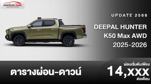 ตารางผ่อน DEEPAL HUNTER K50 REEV Max AWD สเปกและราคาอย่างเป็นทางการ