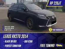 2014 Lexus RX 270 2.7 SUV Black on Red Hitam RX270