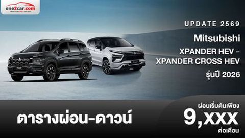 ตารางผ่อน Mitsubishi XPANDER HEV - XPANDER CROSS HEV ใหม่ 