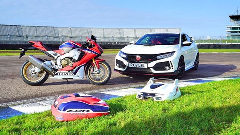 Honda Celebrates 25 Years Of Type R And Fireblade With Custom Lawnmowers