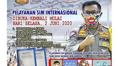 Layanan SIM Internasional Kembali Dibuka Hari Ini