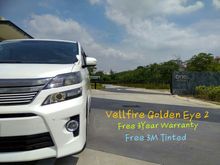 2013 Toyota Vellfire 2.4 Golden Eye 2 + Half Leather Seat + 3 Power Door + 3 Year Warranty + Free 3M Tinted