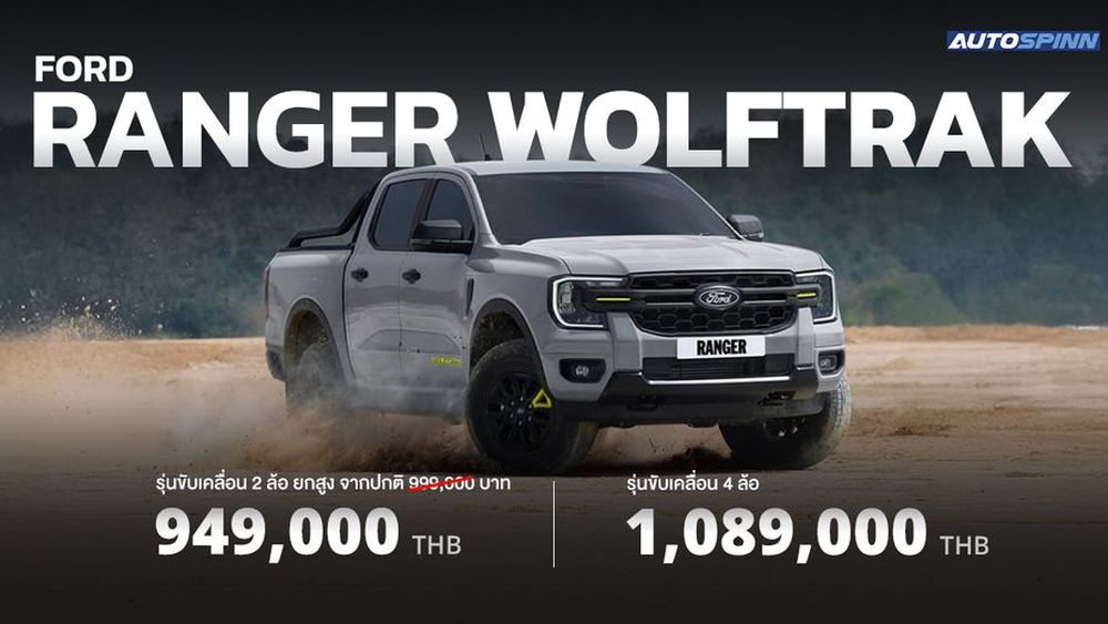 เปิดตัว Ford Ranger Wolftrak รุ่นย่อยใหม่