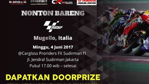 Yuk Nonton Bareng MotoGP Italia 2017 di FX Sudirman