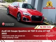 2022 Audi A5 2.0 TFSI Quattro Coupe S Line 2022 2023 [ GARANSI 5TH ]