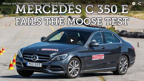 Mercedes-Benz C350e Fails The Moose Test