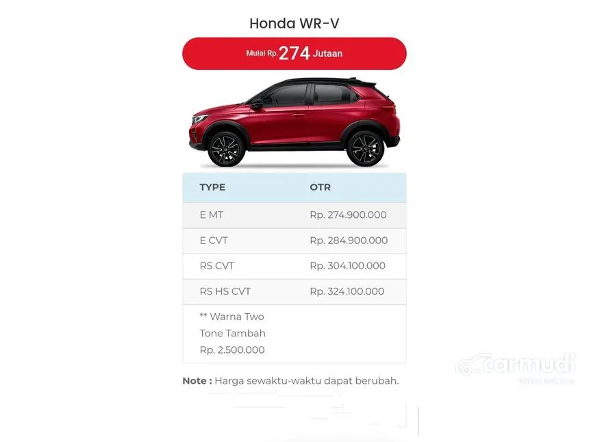 2024 Honda WR-V RS Wagon