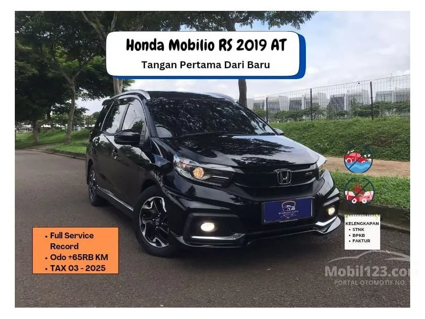 Jual Mobil Honda Mobilio 2019 RS 1.5 di Banten Automatic MPV Hitam Rp 160.000.000