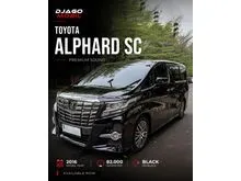 2016 Toyota Alphard 2.5 GSC Package MPV Black Hitam PS Premium Sound SC