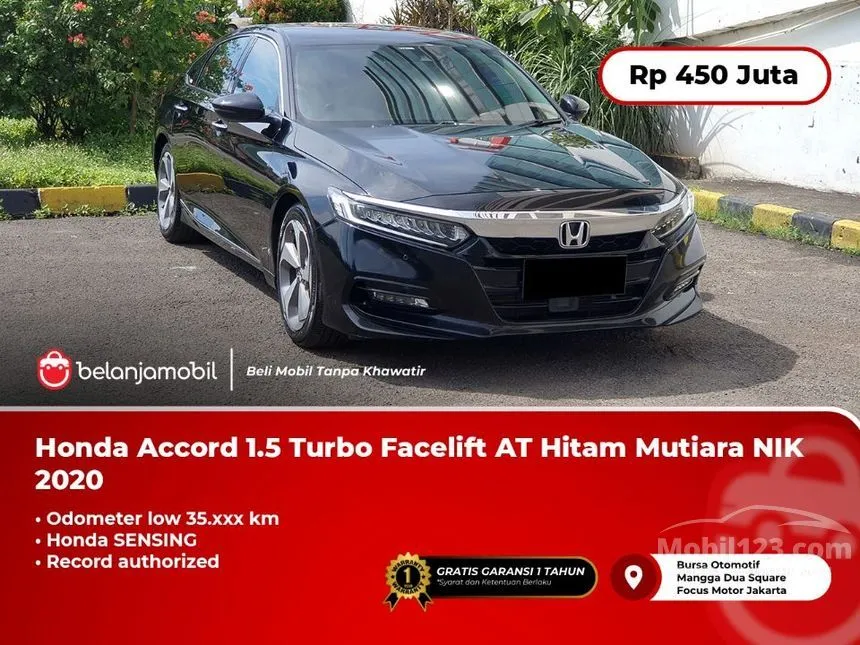 Jual Mobil Honda Accord 2020 1.5 di DKI Jakarta Automatic Sedan Hitam Rp 450.000.000