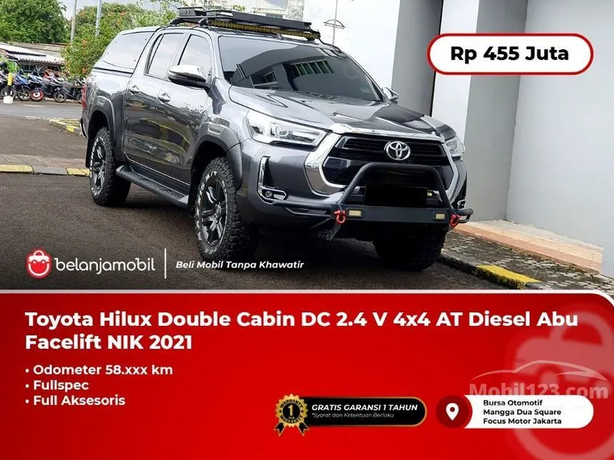 Jual Mobil Toyota Hilux 2021 V Double Cab 4X4 2.4 di DKI Jakarta Automatic Pickup Abu