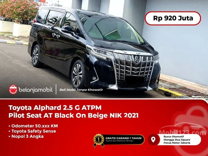 Jual Mobil Toyota Alphard 2021 G 2.5 di DKI Jakarta Automatic MPV Hitam Rp 920.000.000